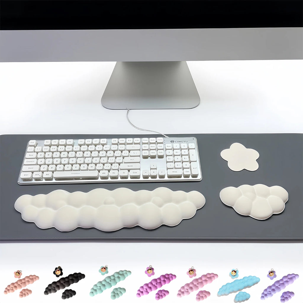 Cloud Keyboard & Mouse Wrist Rest Set