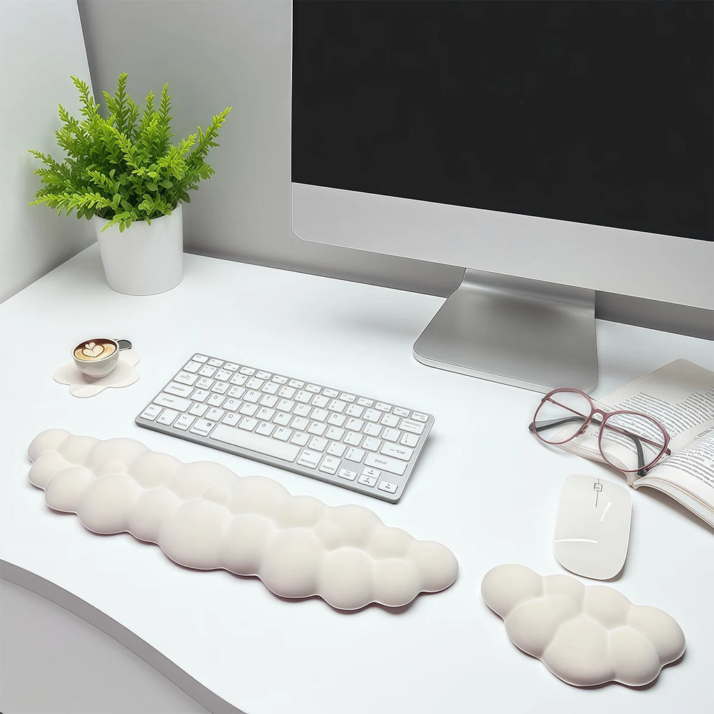 Cloud Keyboard & Mouse Wrist Rest Set