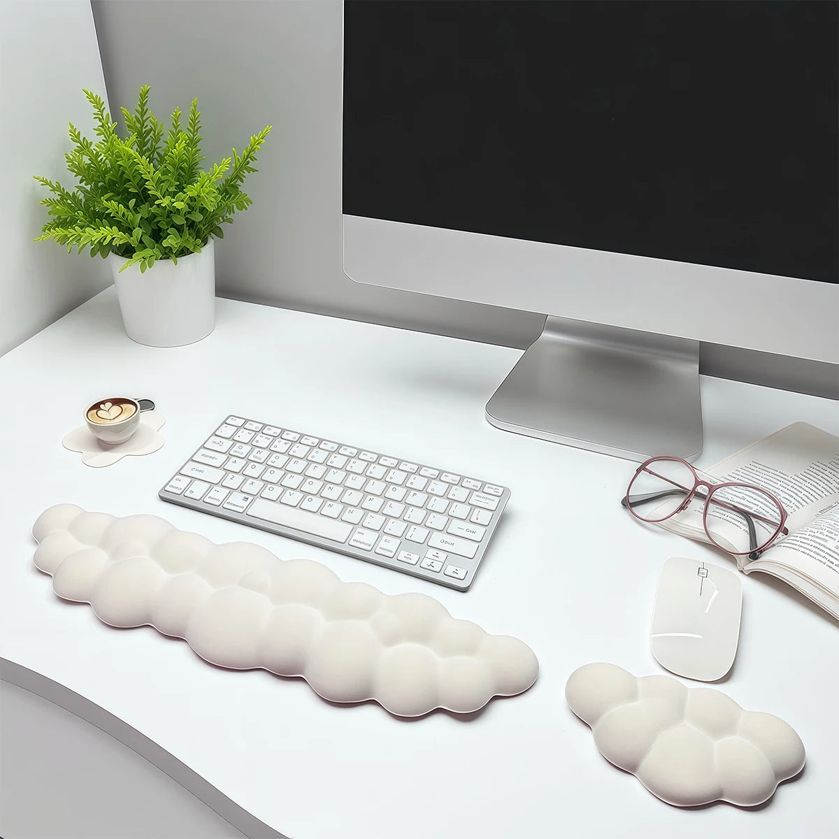 Cloud Keyboard & Mouse Wrist Rest Set