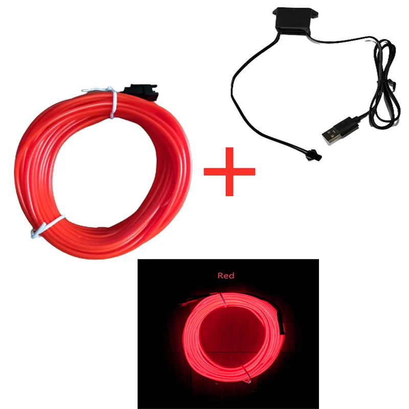 Car Interior Neon Wire Light
