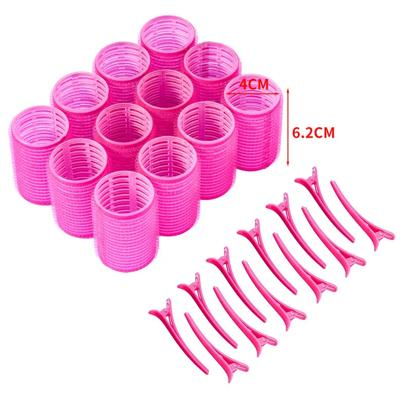 Self-Grip Hair Rollers Set with Clips
