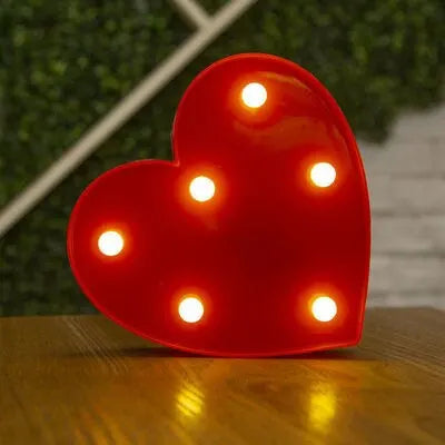 LED Marquee Number & Heart Light