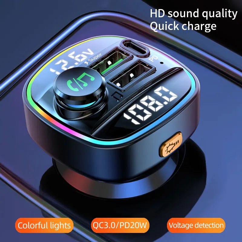 Bluetooth 5.0 FM Transmitter & Car Charger