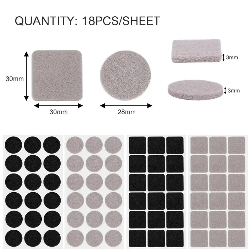 Self-Adhesive Felt Furniture Pads