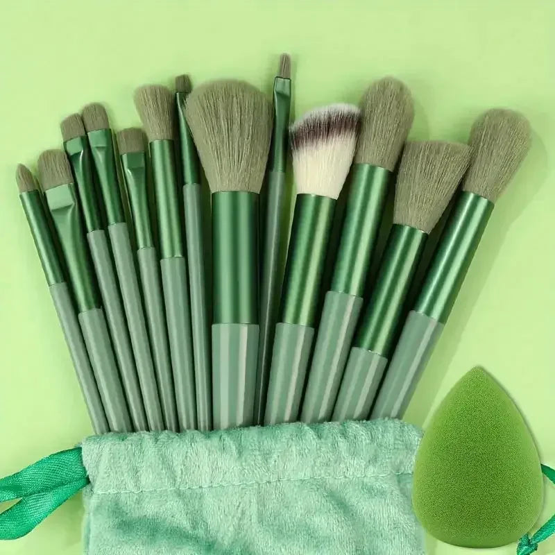 Fluffy Kabuki & Blending Makeup Brush Set