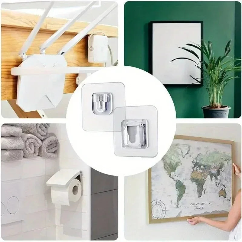 Clear Adhesive Wall Hooks