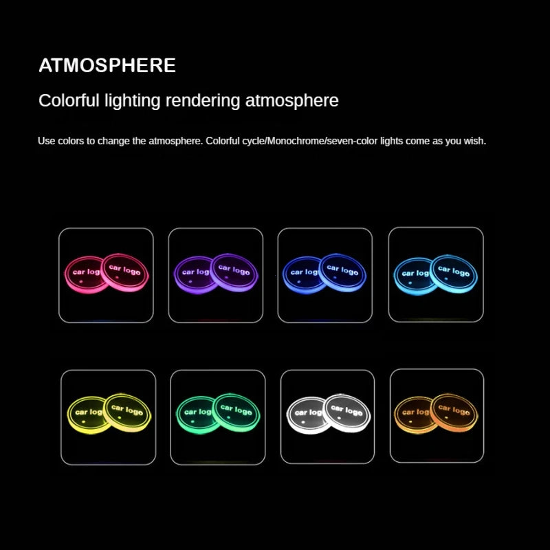 LED Car Cup Holder Coasters