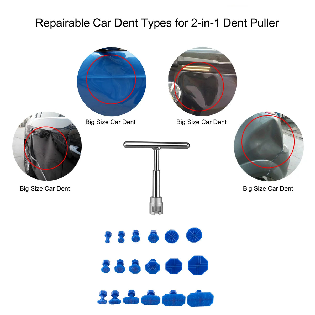Paintless Car Dent Puller Kit