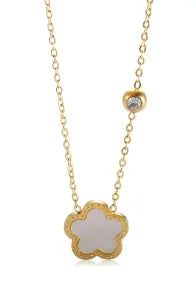 Gold-Tone Stainless Steel Textured Necklace