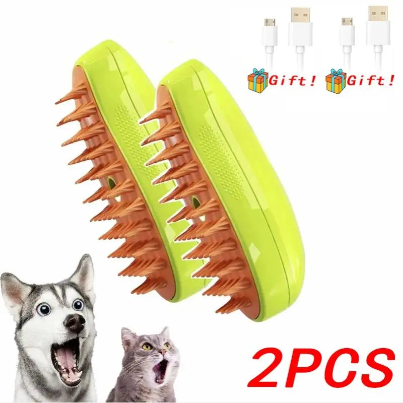 Pet Steam Grooming Brush
