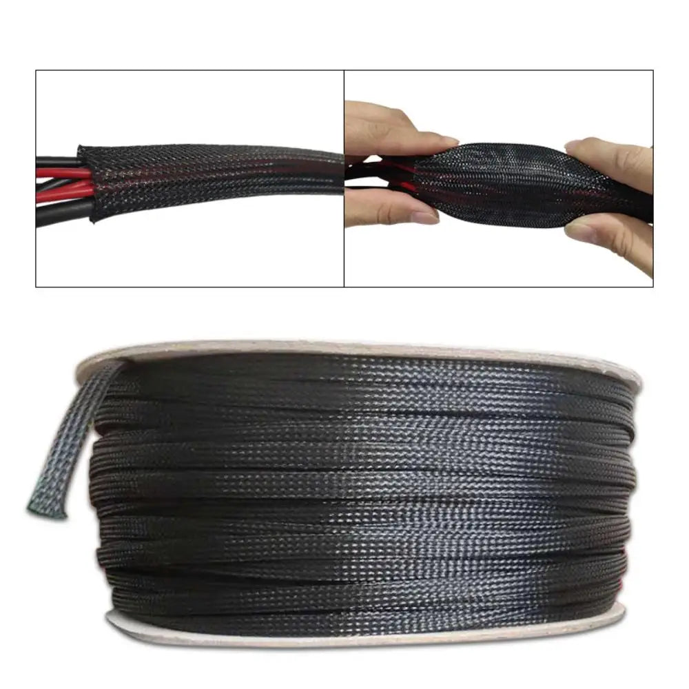 Expandable Braided Cable Sleeve, 10 m