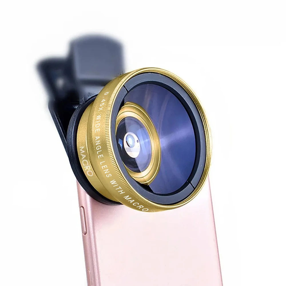 Clip-On Phone Lens Kit: Wide-Angle & Macro