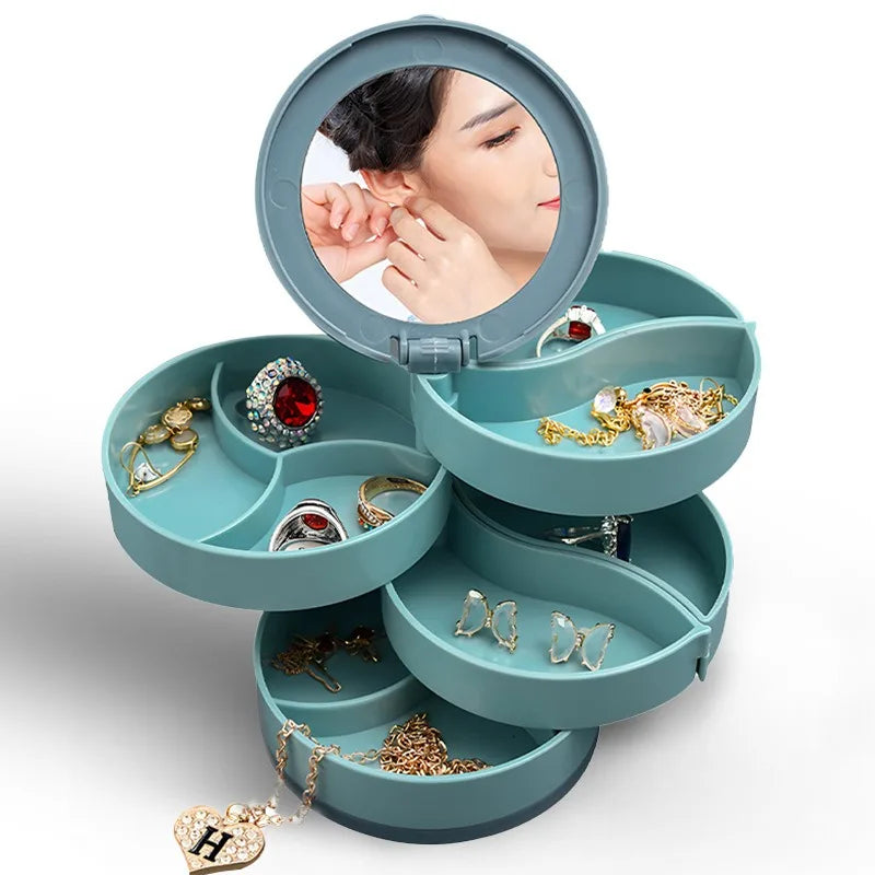 Rotating Jewellery Tray with Mirror