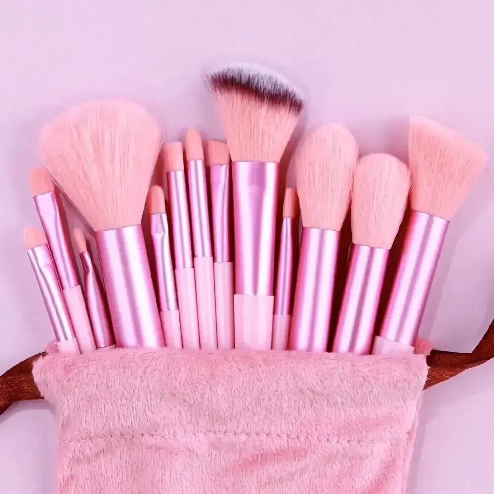 Fluffy Kabuki & Blending Makeup Brush Set