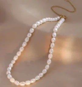 Gold-Tone Stainless Steel Textured Necklace