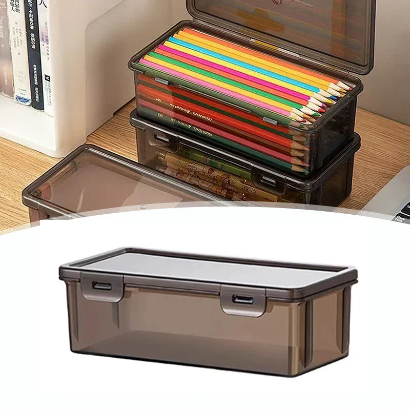 Clear Stackable Pen & Pencil Box