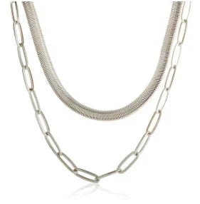Gold-Tone Stainless Steel Textured Necklace