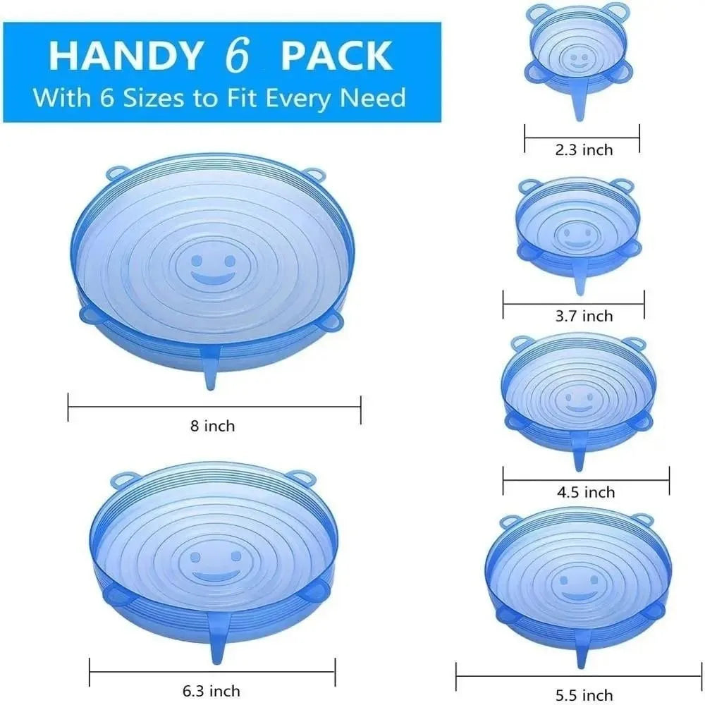 Stretch Lids Set, 6 Pieces