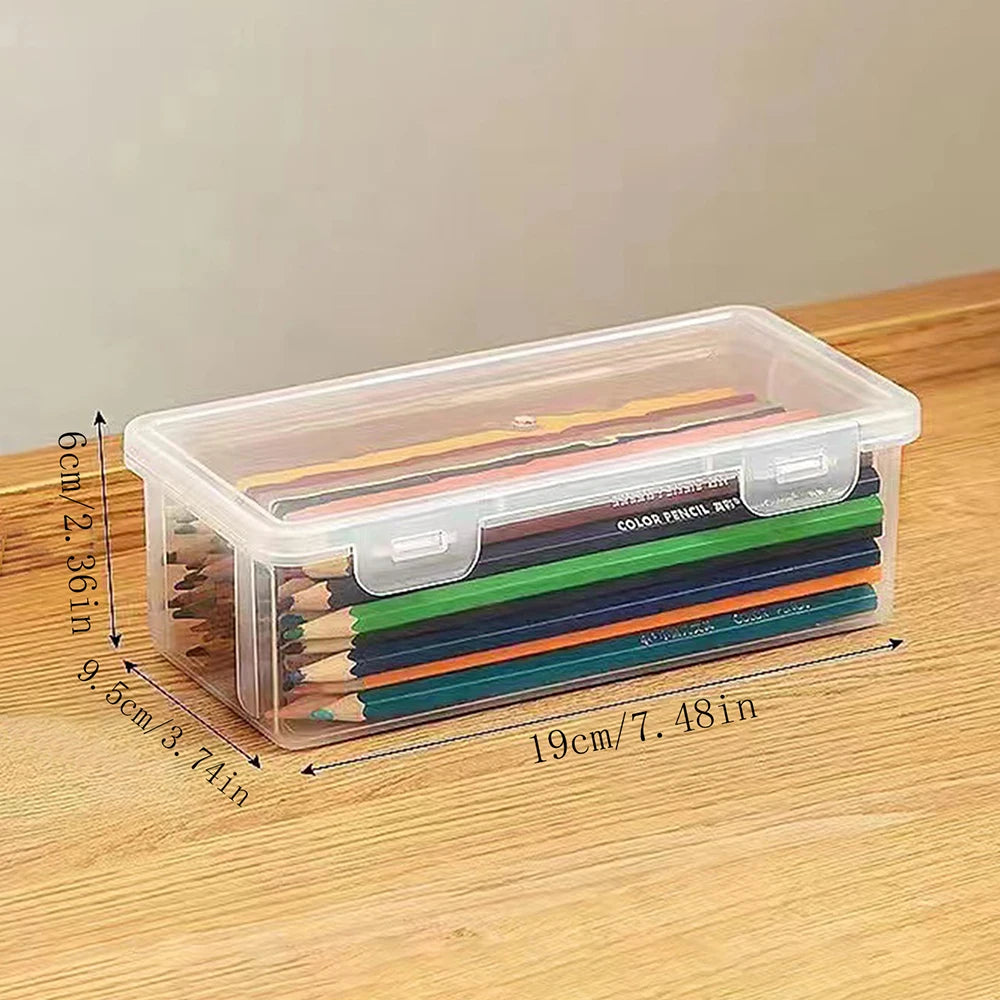 Clear Stackable Pen & Pencil Box