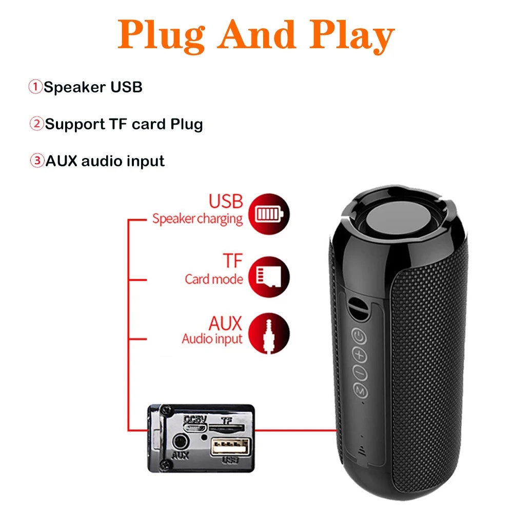 Portable Bluetooth 5.3 Speaker with FM Radio