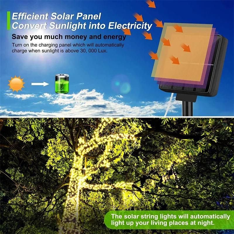 Solar Fairy String Lights, Outdoor