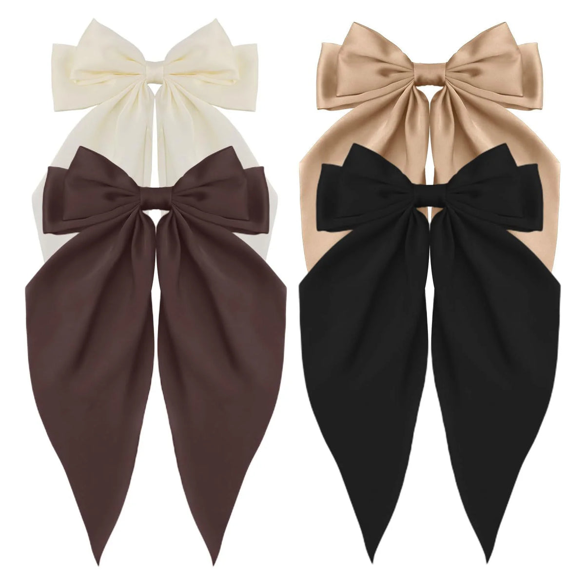 Oversized Satin Hair Bow Clip