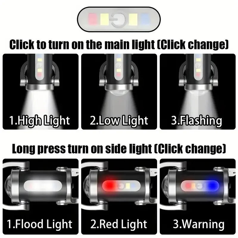 Rechargeable Mini COB Keychain Flashlight
