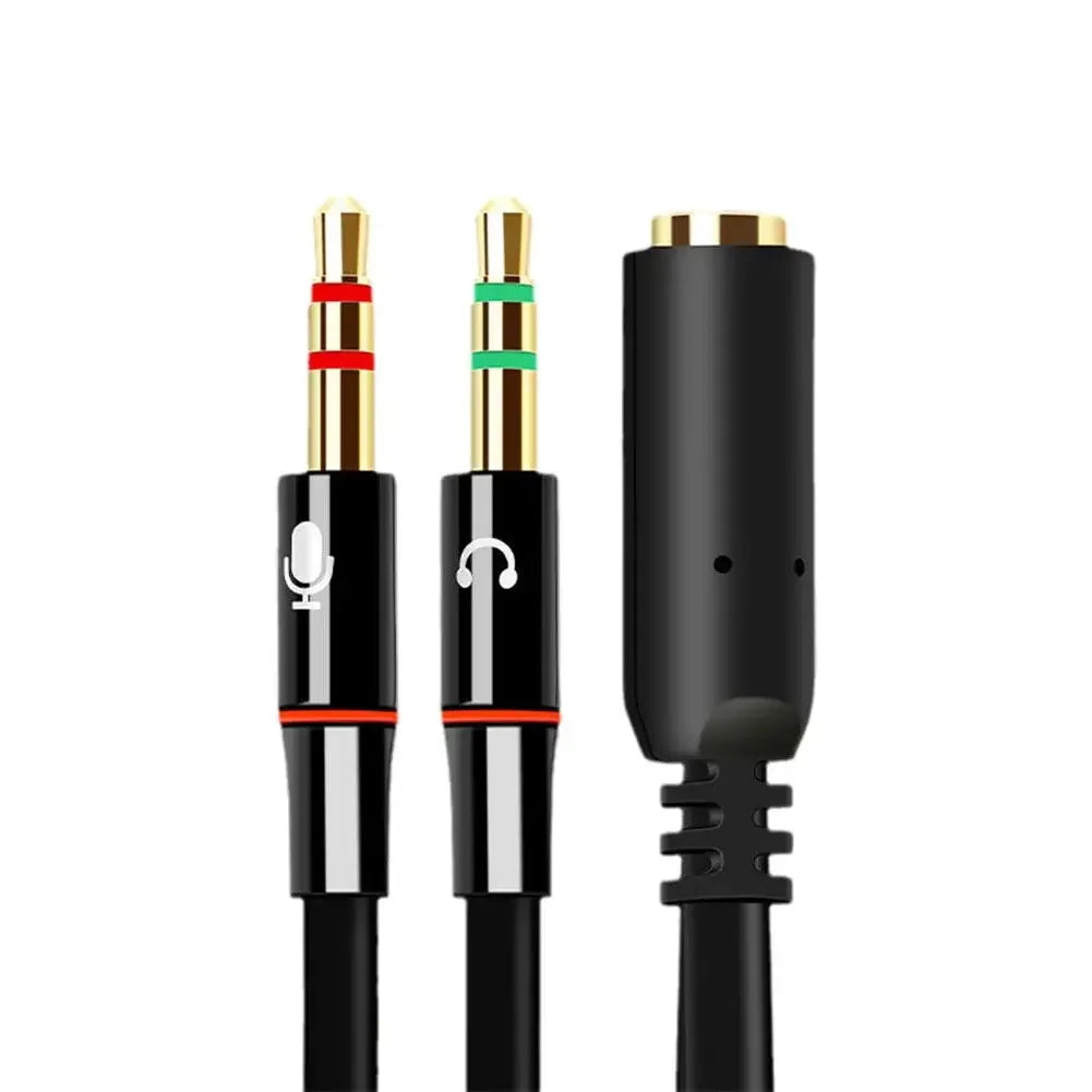 3.5 mm Headset Splitter for PC (Mic + Audio)