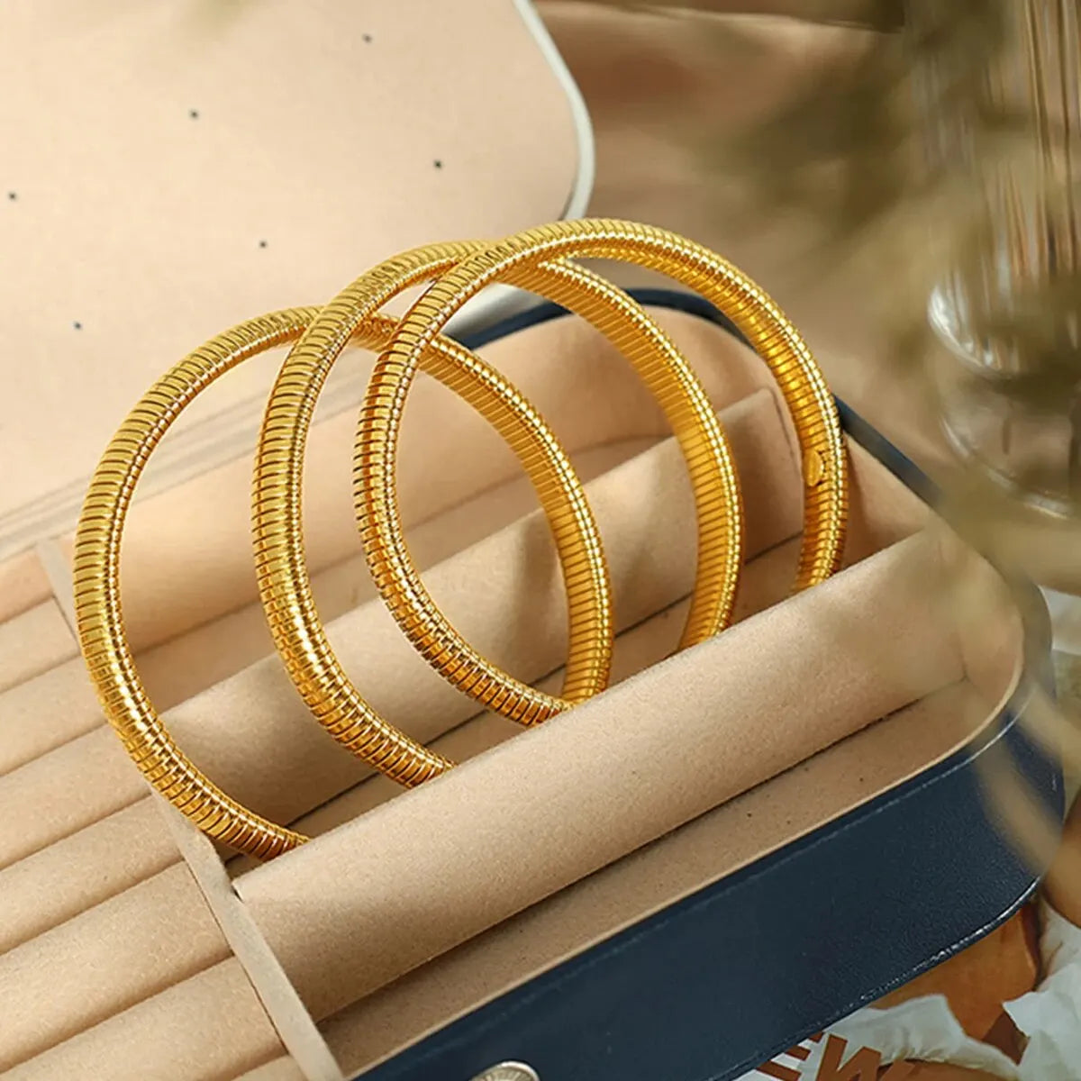 Gold-Tone Flex Bangle Bracelet