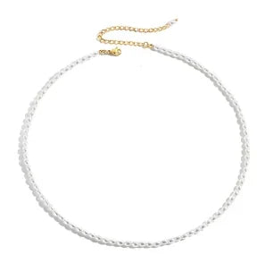 Gold-Tone Stainless Steel Textured Necklace