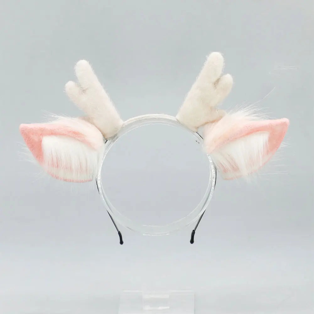 Plush Reindeer Antler Headband