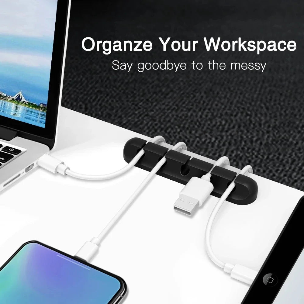 Silicone Desk Cable Organizer Clip