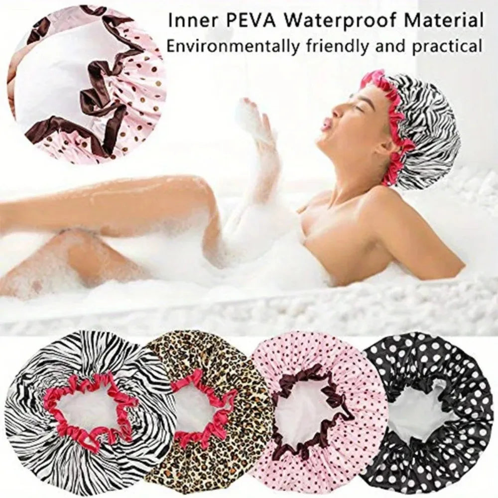 Reusable Double-Layer Shower Cap
