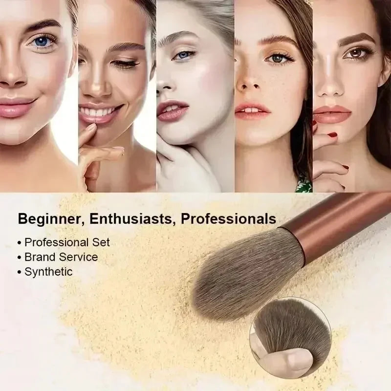 Fluffy Kabuki & Blending Makeup Brush Set