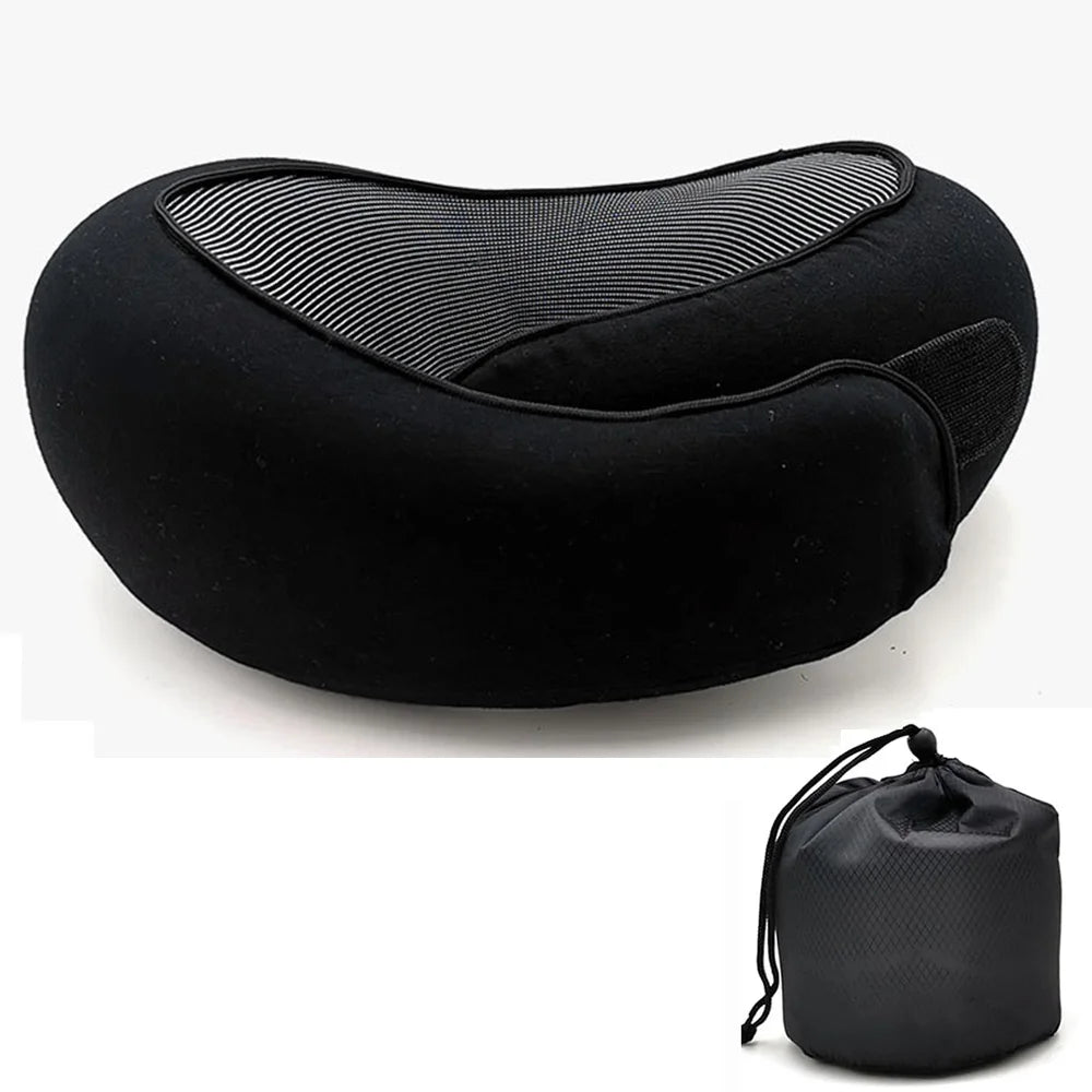 Memory-Foam Travel Neck Pillow