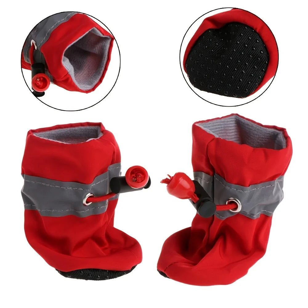 Water-Resistant Dog Shoes, Set of 4