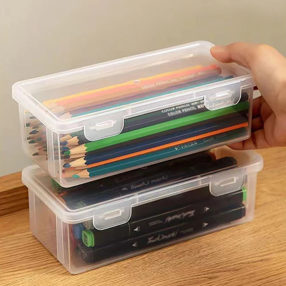 Clear Stackable Pen & Pencil Box