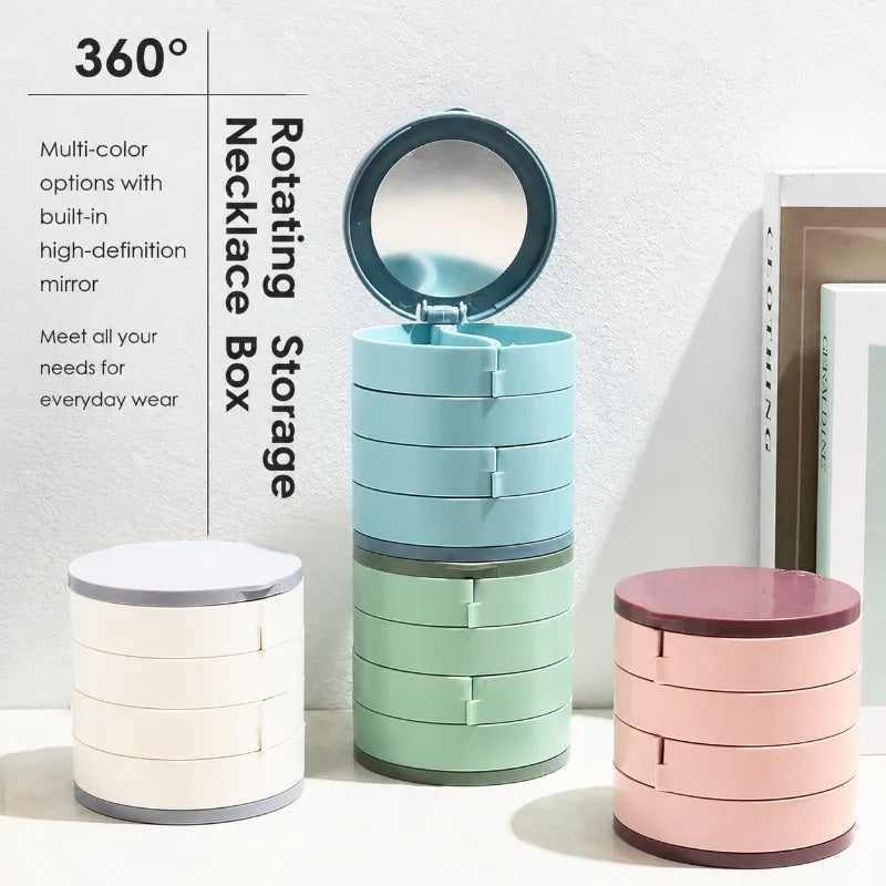 Rotating Jewellery Tray with Mirror
