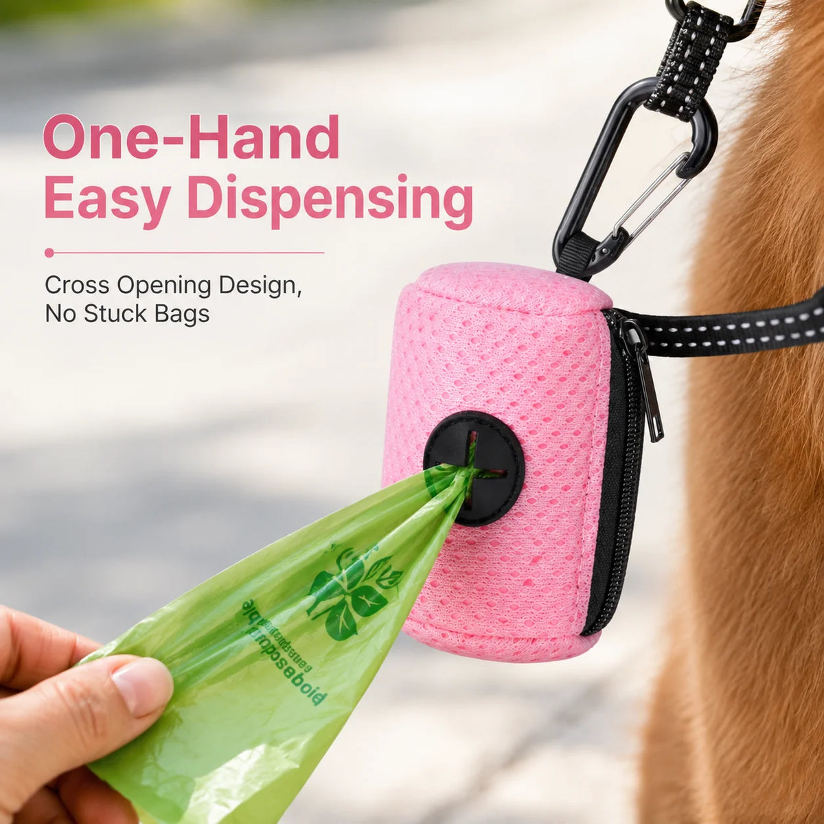 Dog Poop Bag Dispenser for Leash