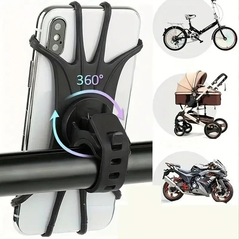 Silicone Bike Phone Mount, 360° Rotating