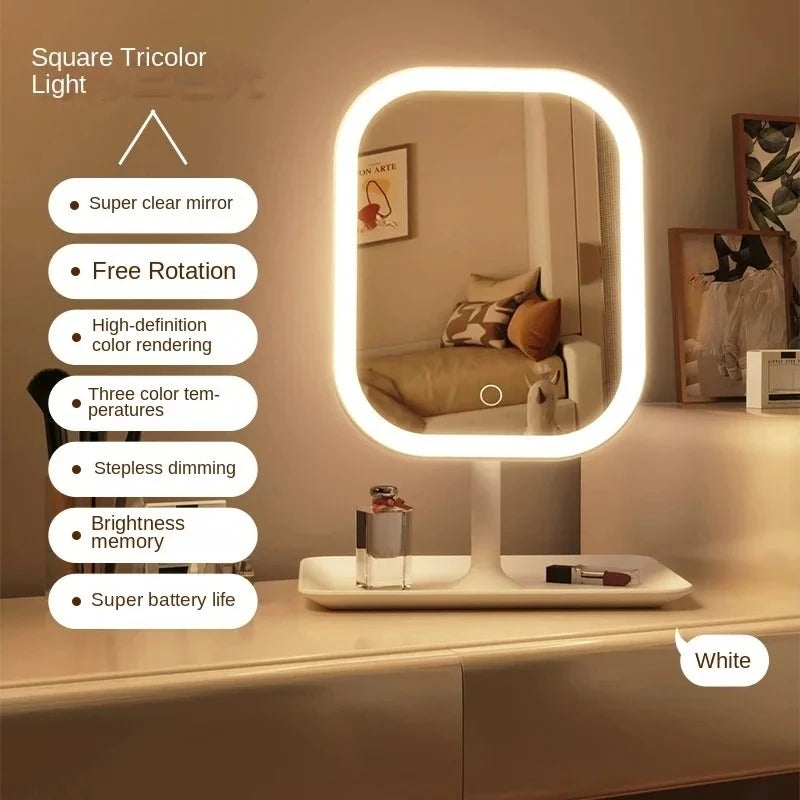 Rechargeable LED Vanity Mirror, 3 Light Colours