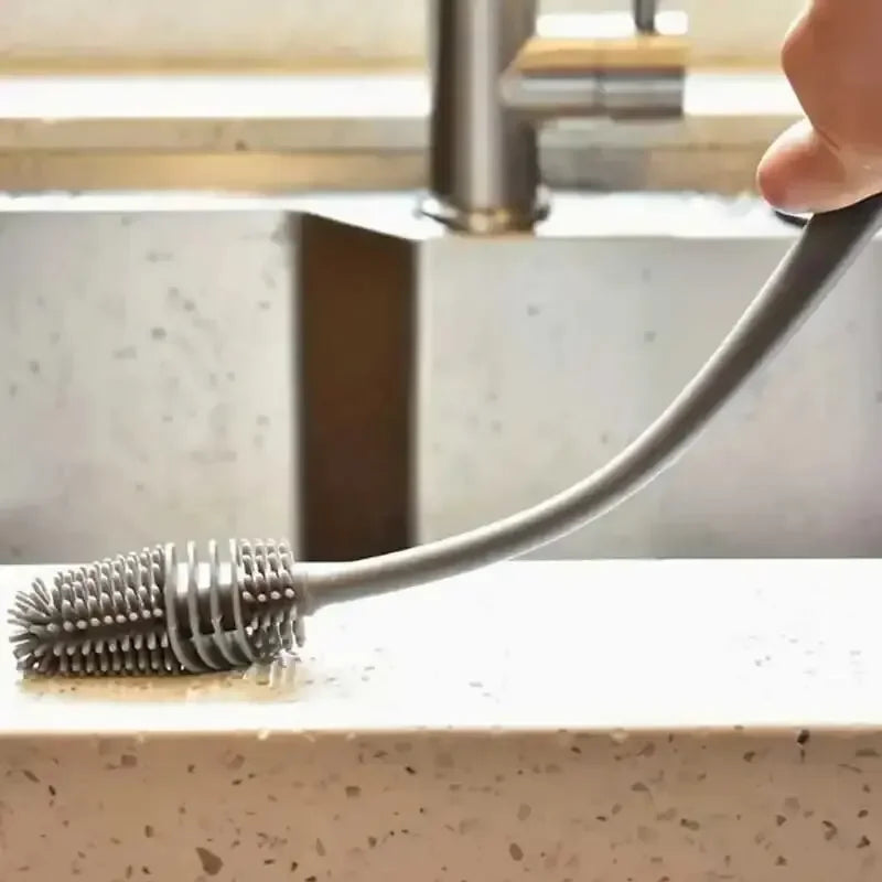 Long-Handle Silicone Bottle & Cup Brush