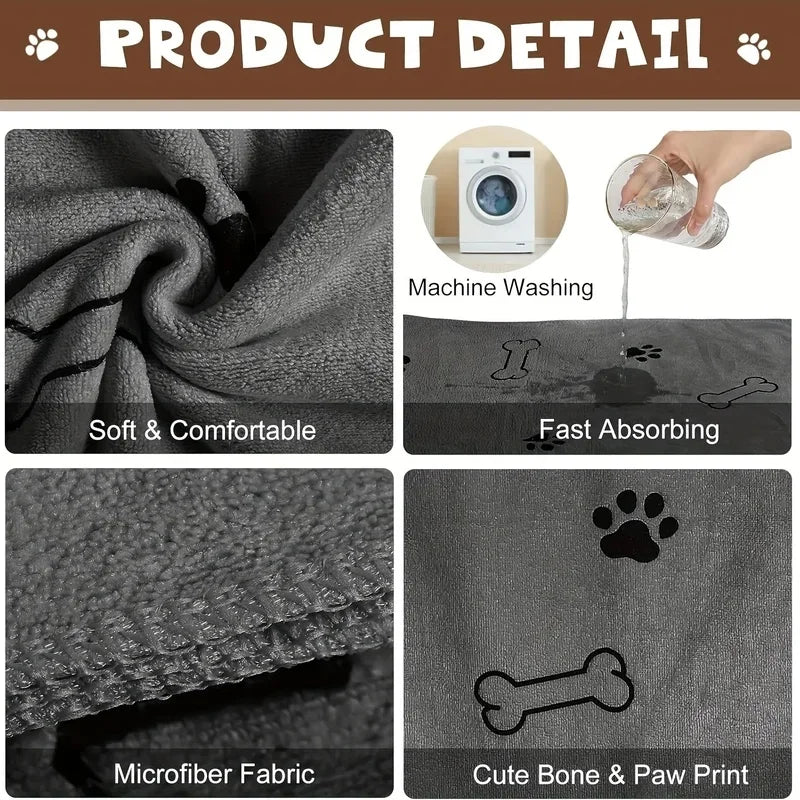 Absorbent Microfiber Pet Towel