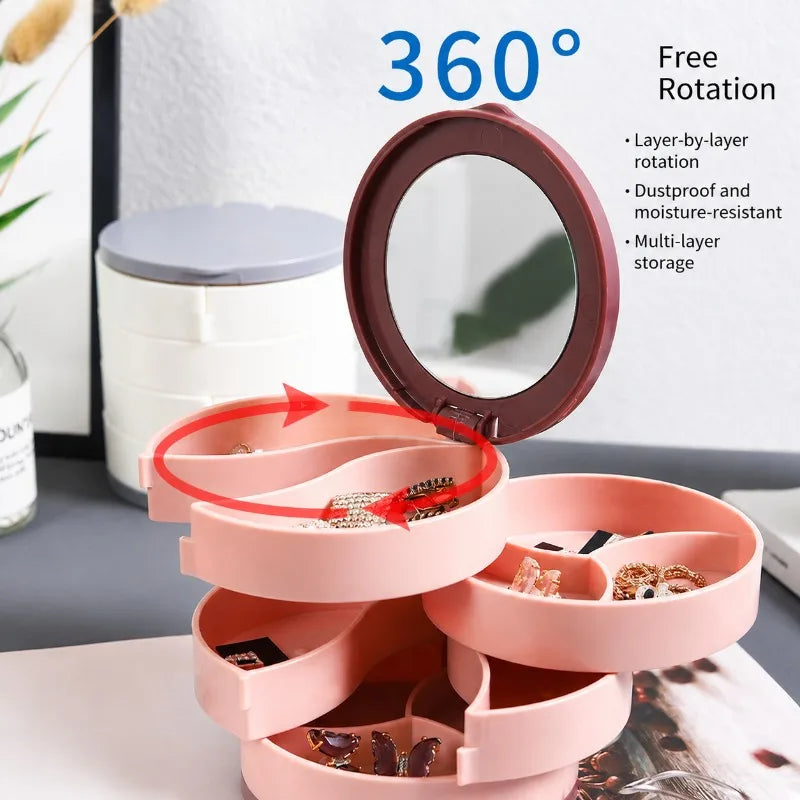 Rotating Jewellery Tray with Mirror