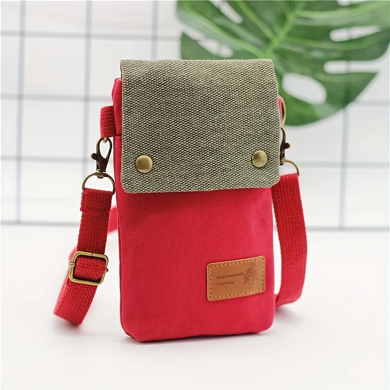 Canvas Mini Crossbody Phone Bag