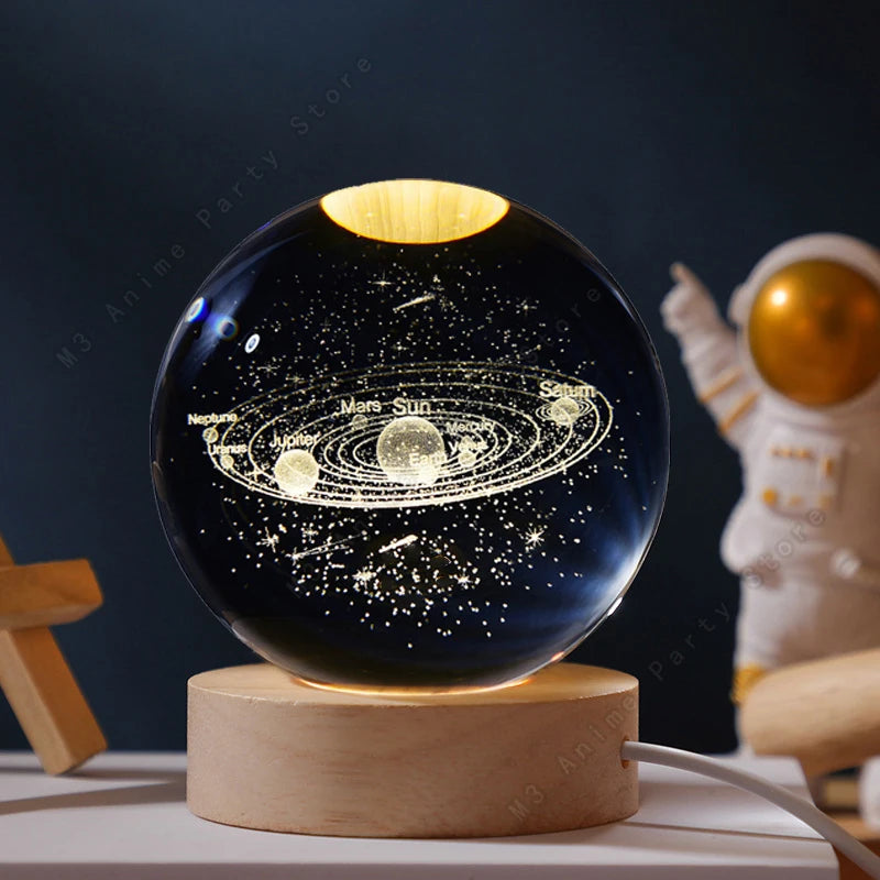Crystal Ball Planet Night Light