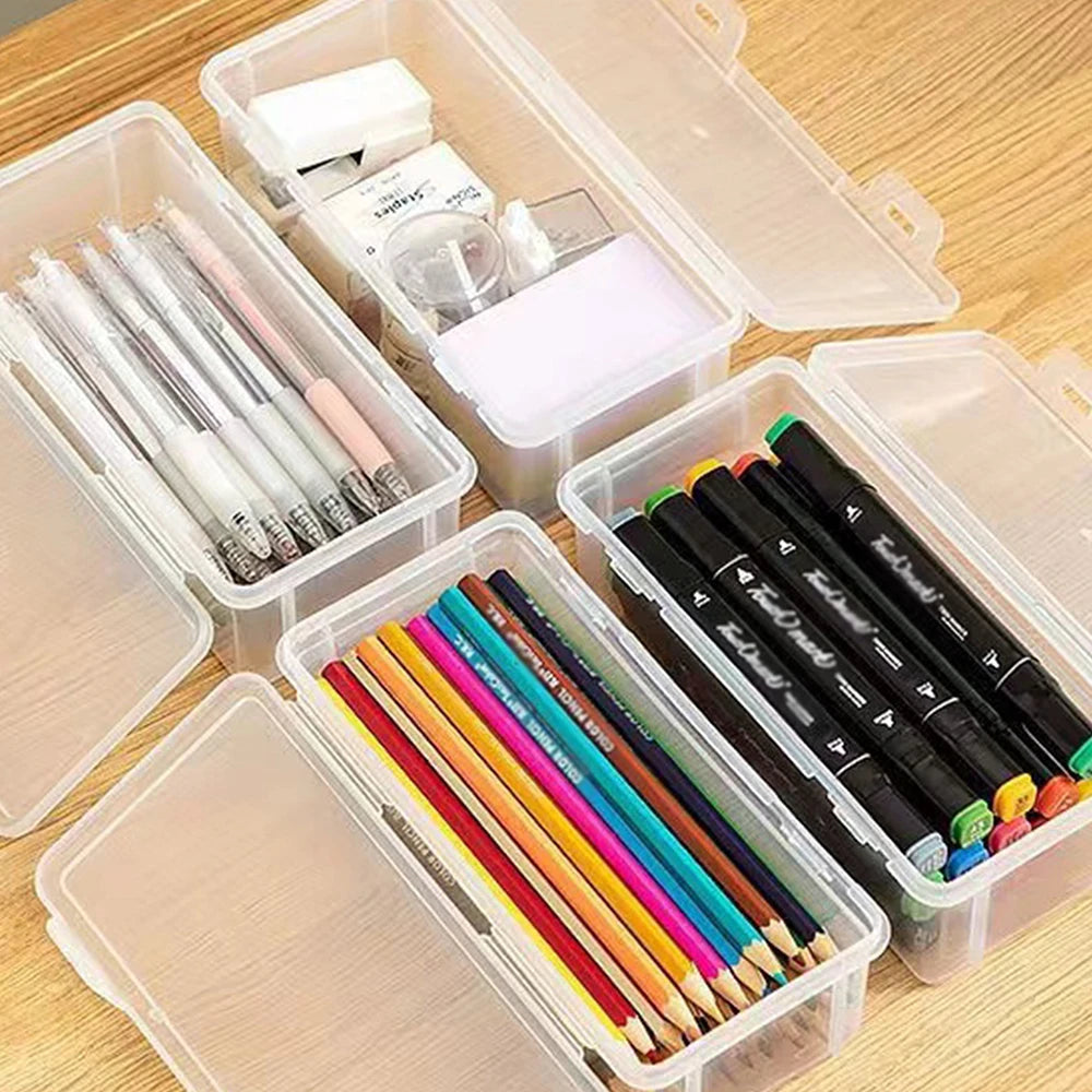 Clear Stackable Pen & Pencil Box