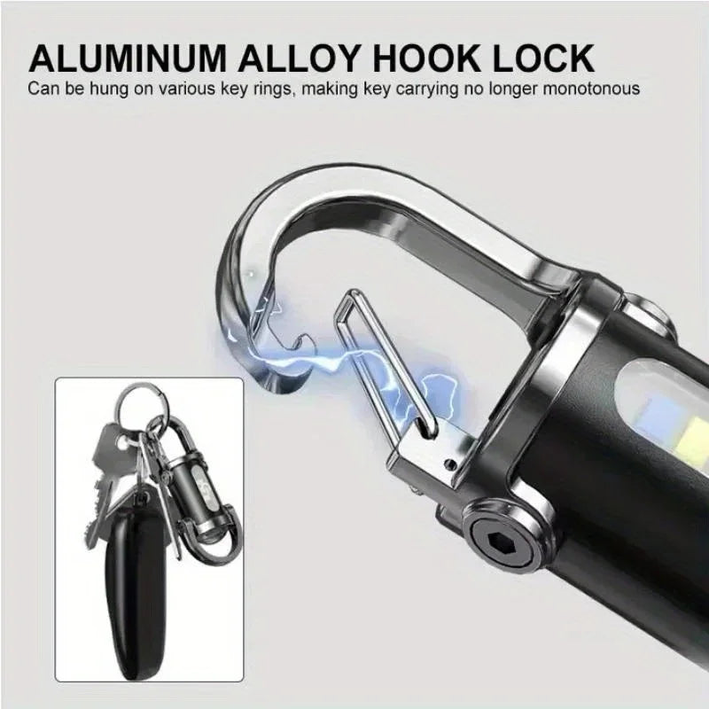 Rechargeable Mini COB Keychain Flashlight