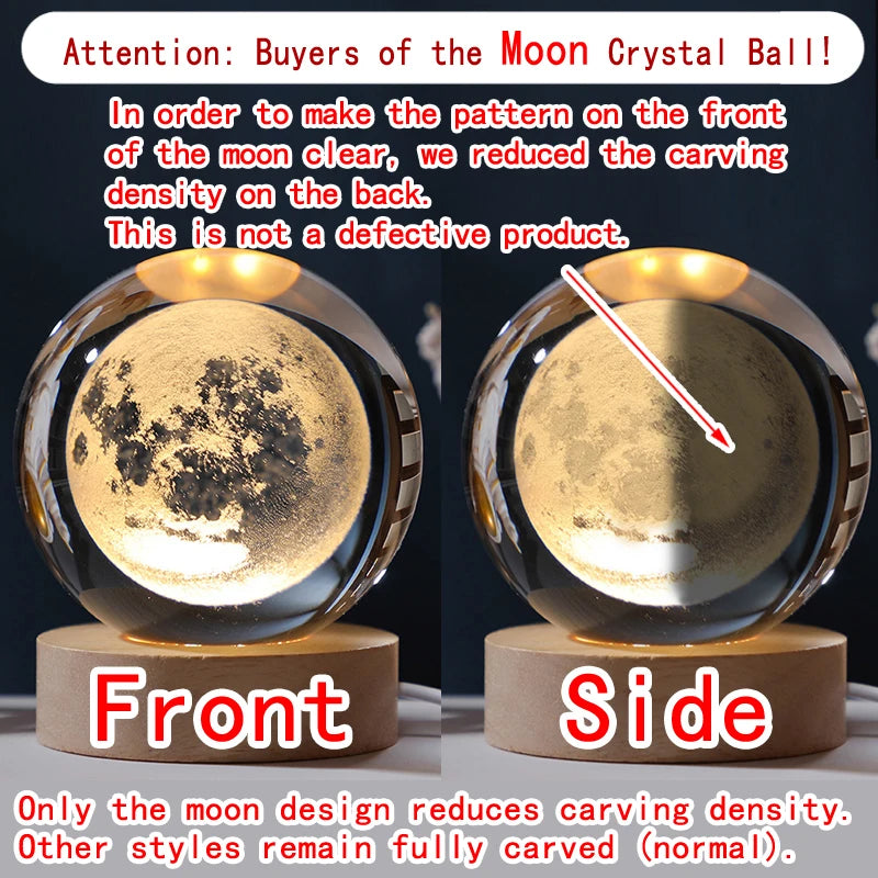 Crystal Ball Planet Night Light