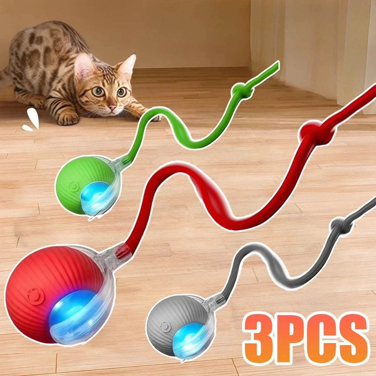 Self-Rolling Cat Ball